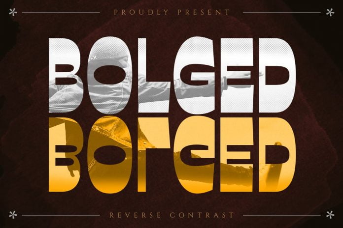 Bolged - Reverse Contrast Font