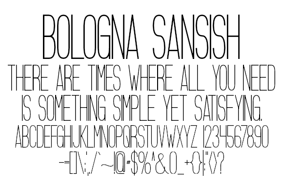 Bologna Sansish Font