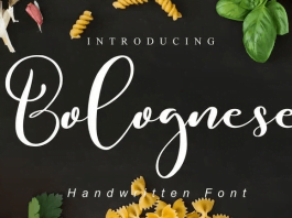 Bolognese Tasty Script Font