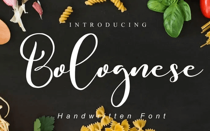 Bolognese Tasty Script Font