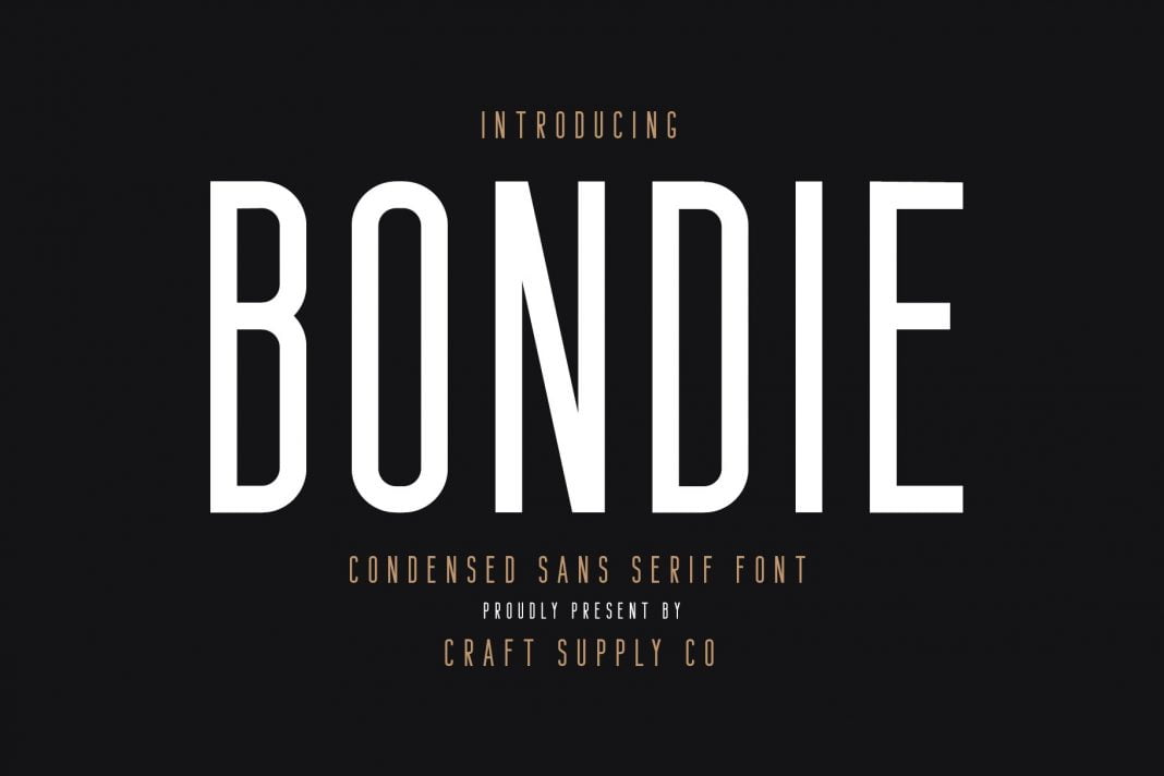 Bondie - Condensed Sans Serif font