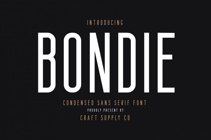 Bondie - Condensed Sans Serif font