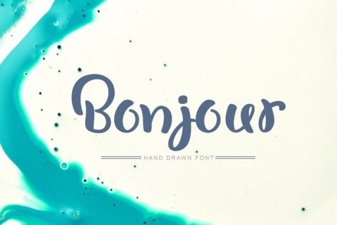 Bonjour Hand Drawn Font