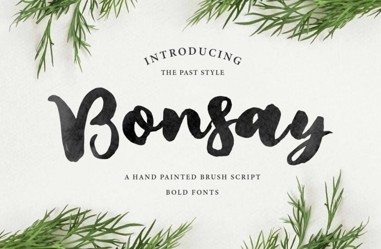 Bonsay Brush + Webfonts Fonts Free Download