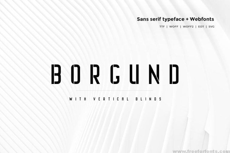 Borgund Blinds – Modern Typeface + WebFont Free Download