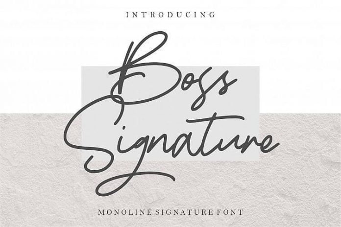 Boss Signature Font