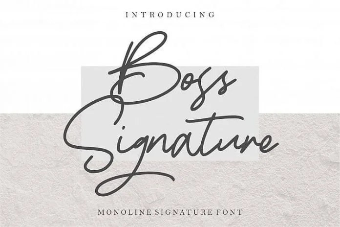 Boss Signature Font