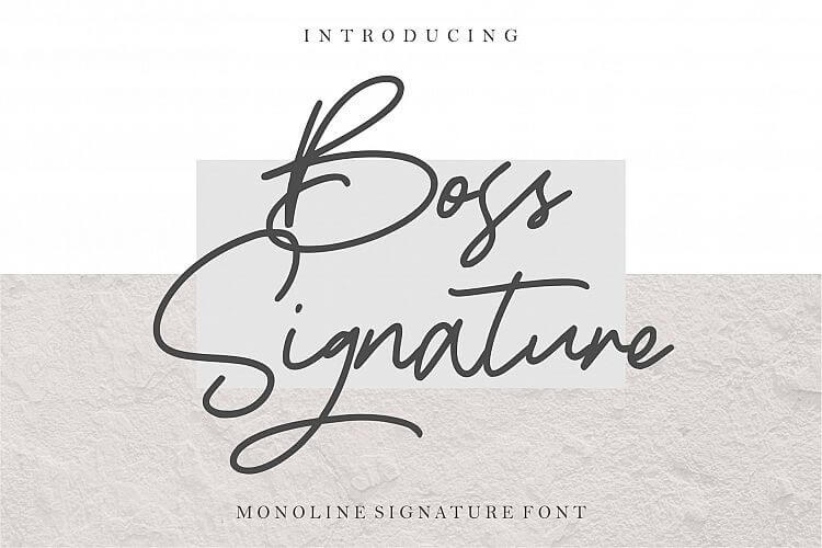 Boss Signature Font