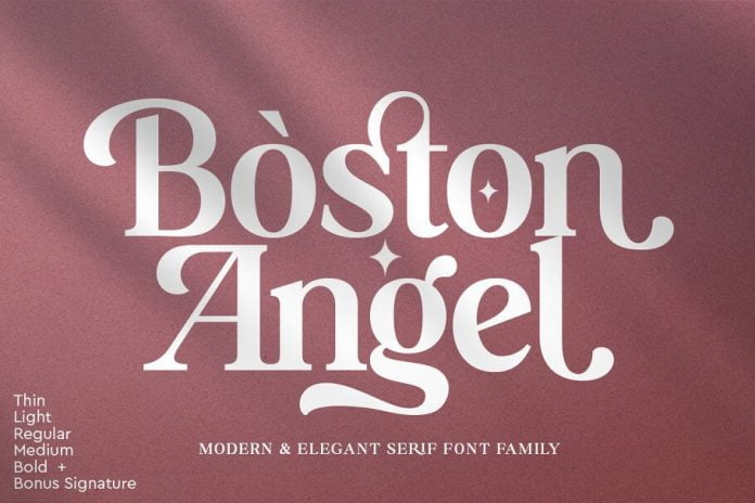 Boston Angel - Modern and Elegant Serif font