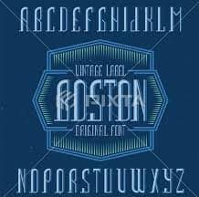 Boston Vintage Label