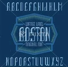 Boston Vintage Label