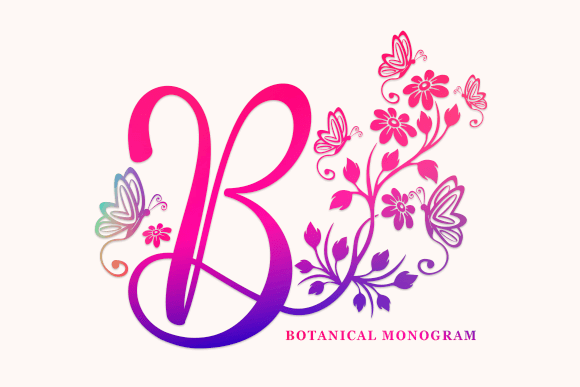 Botanical Monogram Font