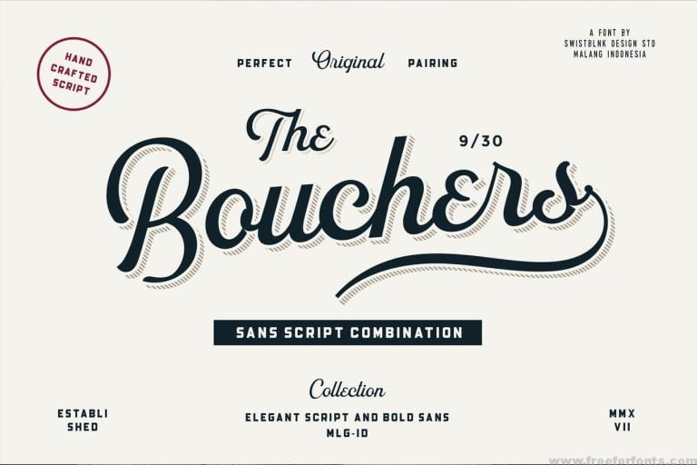Bouchers Script Font Duo Free Download