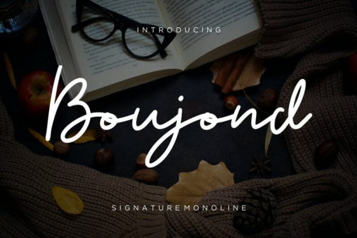 Boujond Signature Monoline Font