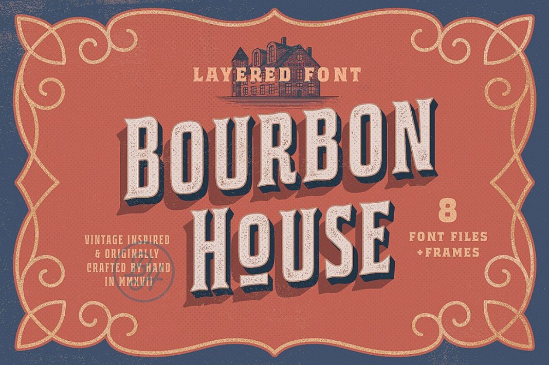 Bourbon House Font + Frames