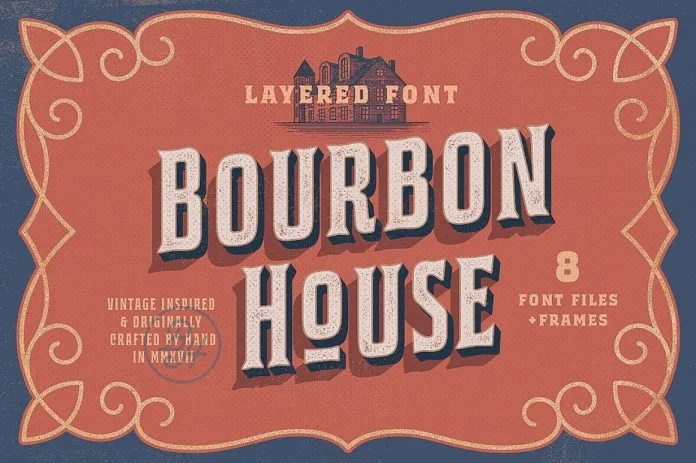 Bourbon House Font + Frames