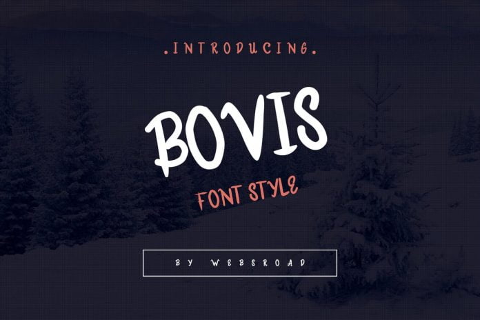 Bovis - Custom Handmade Font Style