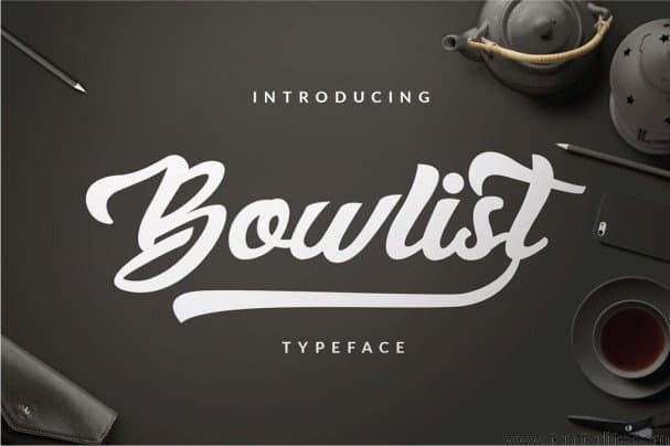 Bowlist Logo Type Font