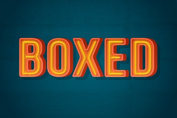 Boxed Neon Font