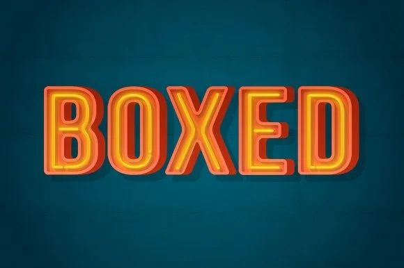 Boxed Neon Font