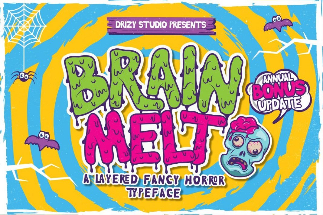 Brain Melt Layered Typeface Font