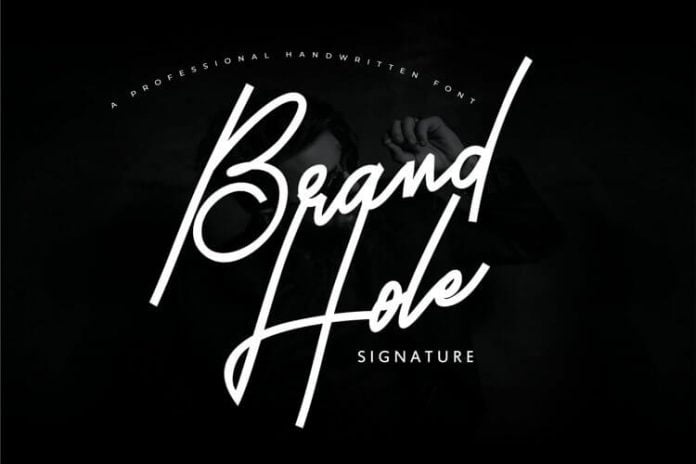 Brand Hole Handwritten Signature Font