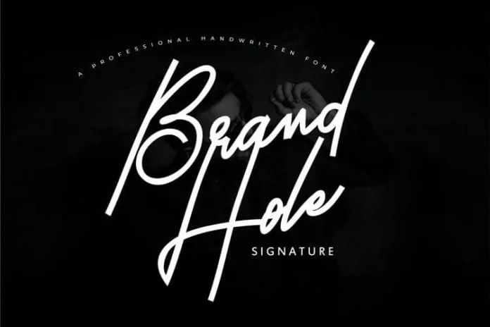 Brand Hole Handwritten Signature Font