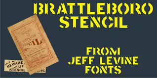 Brattleboro Stencil JNL Font