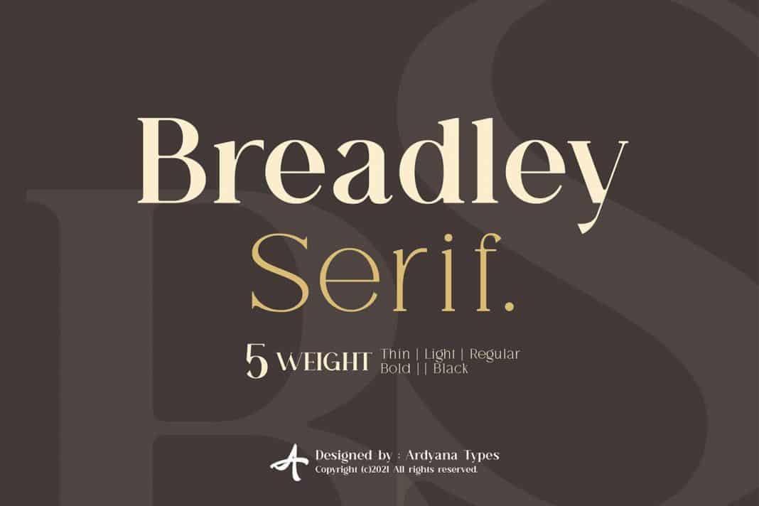Breadley Serif - Modern Serif Font