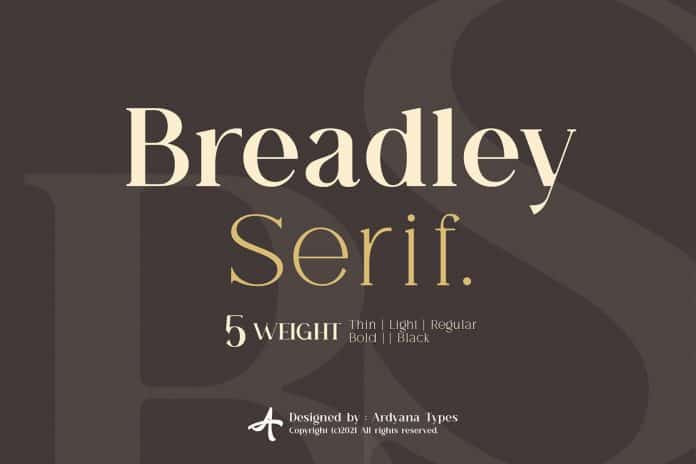 Breadley Serif - Modern Serif Font