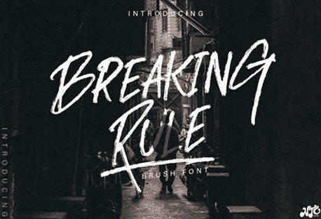Breaking Rule Font