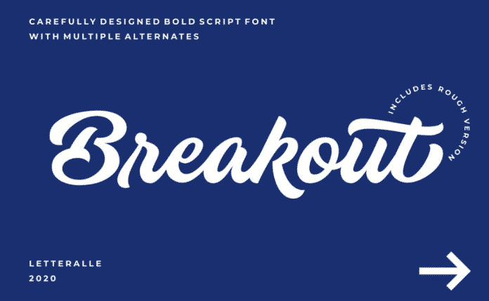 Breakout Bold Script Font