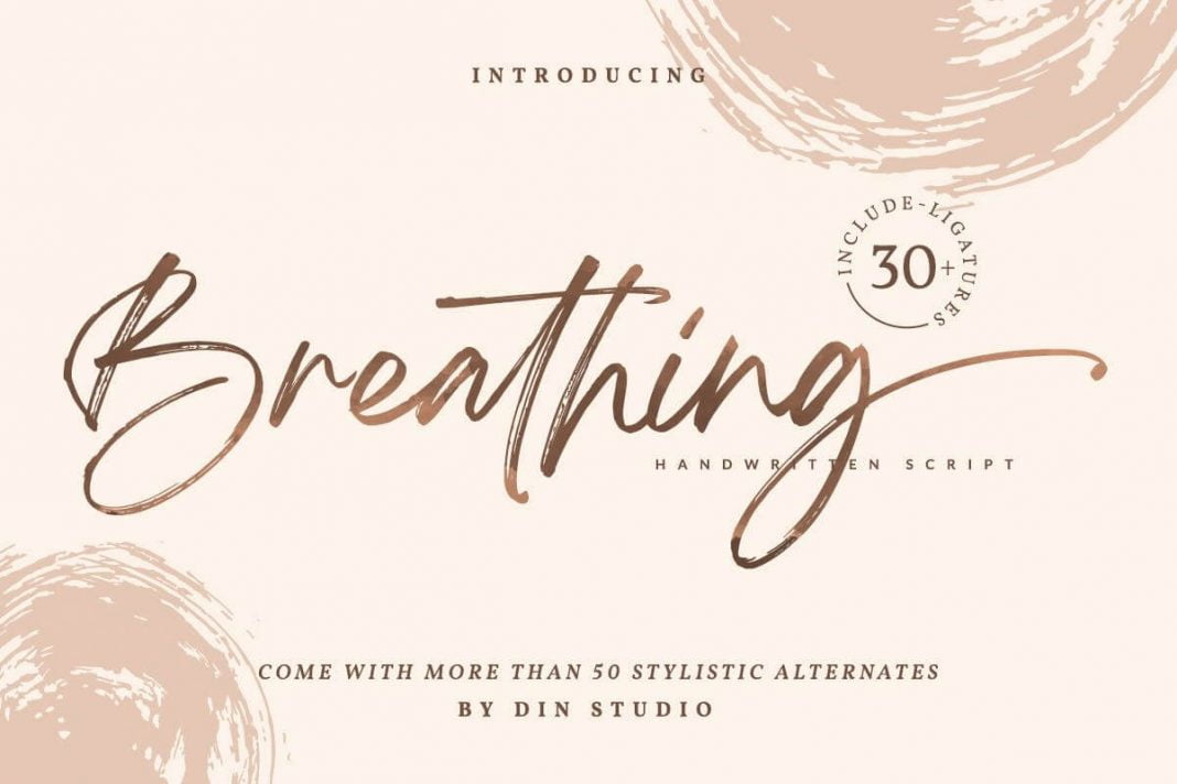 Breathing Brush Signature Font