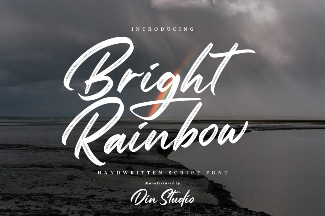 Bright Rainbow-Classy Brush Font