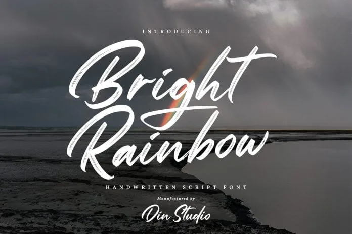 Bright Rainbow-Classy Brush Font