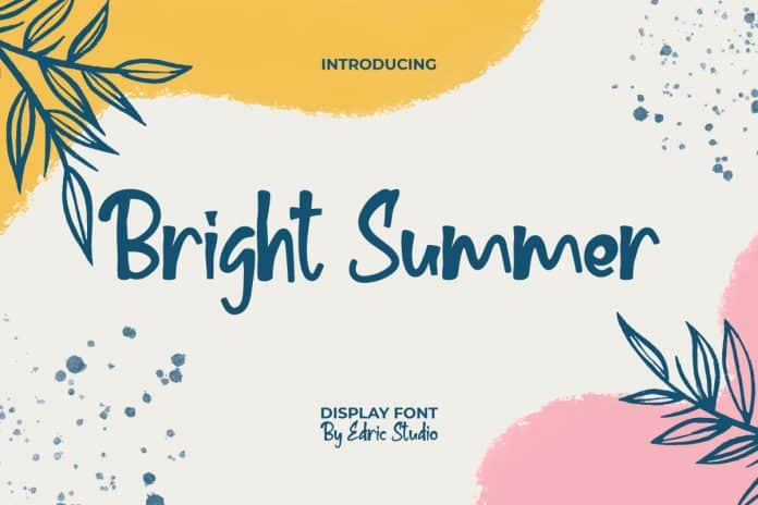 Bright Summer - Handwriting Display Font
