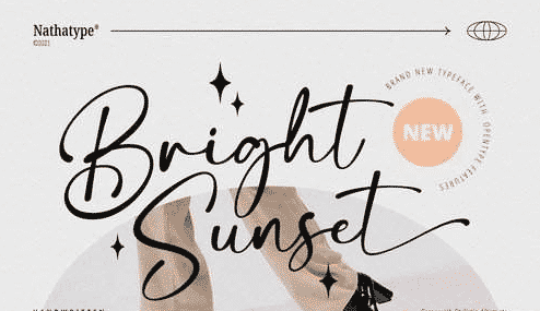 Bright Sunset Font Bright Sunset Font