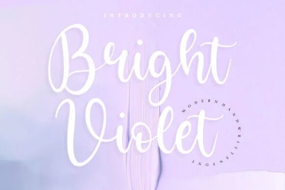 Bright Violet Script Font
