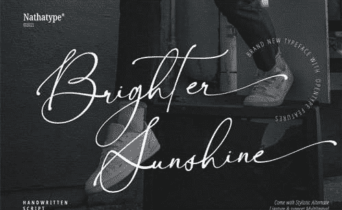 Brighter Sunshine - Handcrafted Font Brighter Sunshine - Handcrafted Font