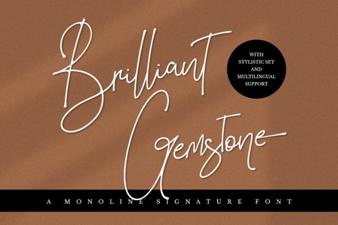 Brilliant Gemstone - Signature Font