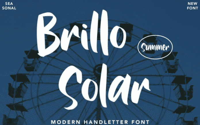 Brillo Solar Modern Handletter Font