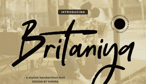 Britaniya A Stylish Handwritten Font