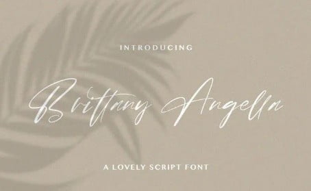 Brittany Angella - Lovely Script Font