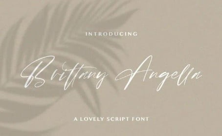 Brittany Angella - Lovely Script Font