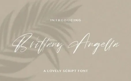 Brittany Angella - Lovely Script Font