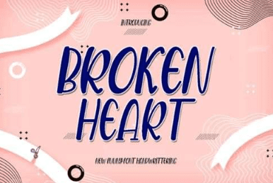 Broken Heart Font