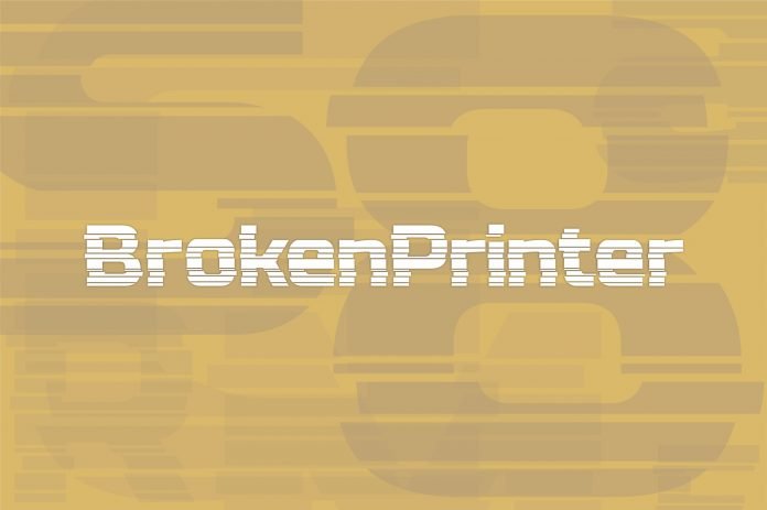 BrokenPrinter Font