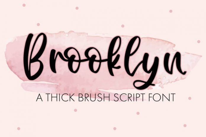 Brooklyn - A Thick Brush Script Font