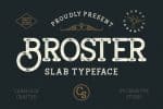 Broster Slab Typeface with extra ornaments Font
