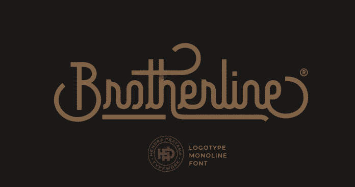 Brotherline - Logotype Monoline Font